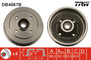 DB4067B Brzdový buben TRW