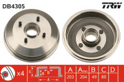 DB4305 Brzdový buben TRW