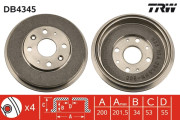 DB4345 Brzdový buben TRW