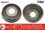 DB4351 Brzdový buben TRW