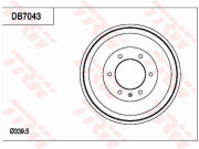 DB7043 Brzdový buben TRW