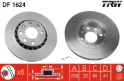 DF1624 Brzdový kotouč TRW