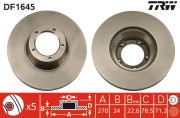 DF1645 Brzdový kotouč TRW