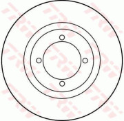 DF1661 Brzdový kotouč TRW