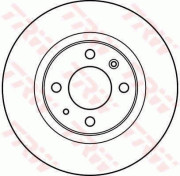 DF2577 Brzdový kotouč TRW