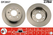 DF2657 Brzdový kotouč TRW