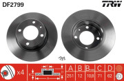 DF2799 Brzdový kotouč TRW
