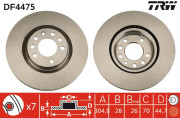 DF4475 Brzdový kotouč TRW