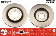 DF4552 Brzdový kotouč TRW