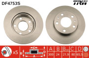 DF4753S Brzdový kotouč TRW