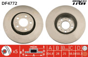 DF4772 Brzdový kotouč TRW