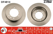 DF4814 Brzdový kotouč TRW