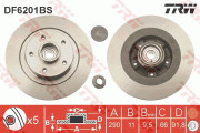 DF6201BS Brzdový kotouč TRW