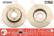 DF6693 Brzdový kotouč TRW