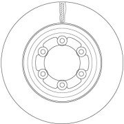 DF6736S Brzdový kotouč TRW