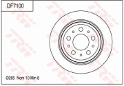 DF7000 Brzdový kotouč TRW
