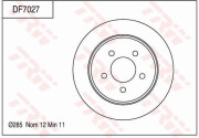 DF7027 Brzdový kotouč TRW