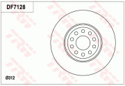 DF7128 Brzdový kotouč TRW