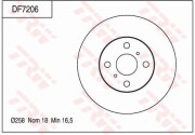 DF7206 Brzdový kotouč TRW