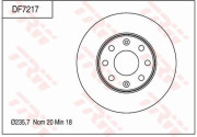 DF7217 Brzdový kotouč TRW