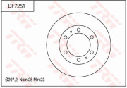 DF7251 Brzdový kotouč TRW