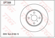 DF7268 Brzdový kotouč TRW