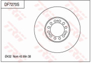 DF7270S Brzdový kotouč TRW