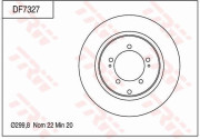 DF7327 Brzdový kotouč TRW