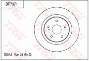 DF7371 Brzdový kotouč TRW