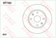 DF7493 Brzdový kotouč TRW