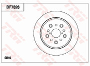 DF7826 Brzdový kotouč TRW
