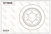 DF7893S Brzdový kotouč TRW