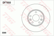 DF7950 Brzdový kotouč TRW