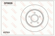 DF8028 Brzdový kotouč TRW