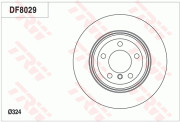 DF8029 Brzdový kotouč TRW