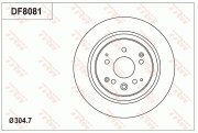 DF8081 Brzdový kotouč TRW