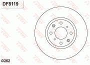 DF8119 Brzdový kotouč TRW