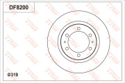 DF8200 Brzdový kotouč TRW