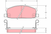 GDB1020 Sada brzdových destiček, kotoučová brzda TRW