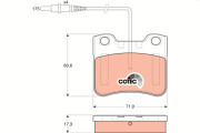 GDB1031 Sada brzdových destiček, kotoučová brzda COTEC TRW