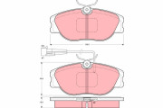 GDB1052 Sada brzdových destiček, kotoučová brzda TRW