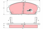 GDB1061 Sada brzdových destiček, kotoučová brzda COTEC TRW