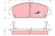 GDB1061DT Sada brzdových destiček, kotoučová brzda DTEC COTEC TRW