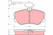 GDB1095 Sada brzdových destiček, kotoučová brzda TRW