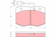 GDB1111 Sada brzdových destiček, kotoučová brzda TRW