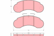 GDB1114 Sada brzdových destiček, kotoučová brzda TRW