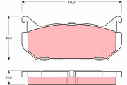 GDB1140 Sada brzdových destiček, kotoučová brzda TRW