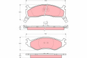 GDB1158 Sada brzdových destiček, kotoučová brzda TRW