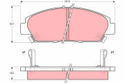 GDB1180 Sada brzdových destiček, kotoučová brzda TRW