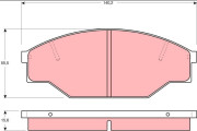 GDB1181DT Sada brzdových destiček, kotoučová brzda DTEC COTEC TRW